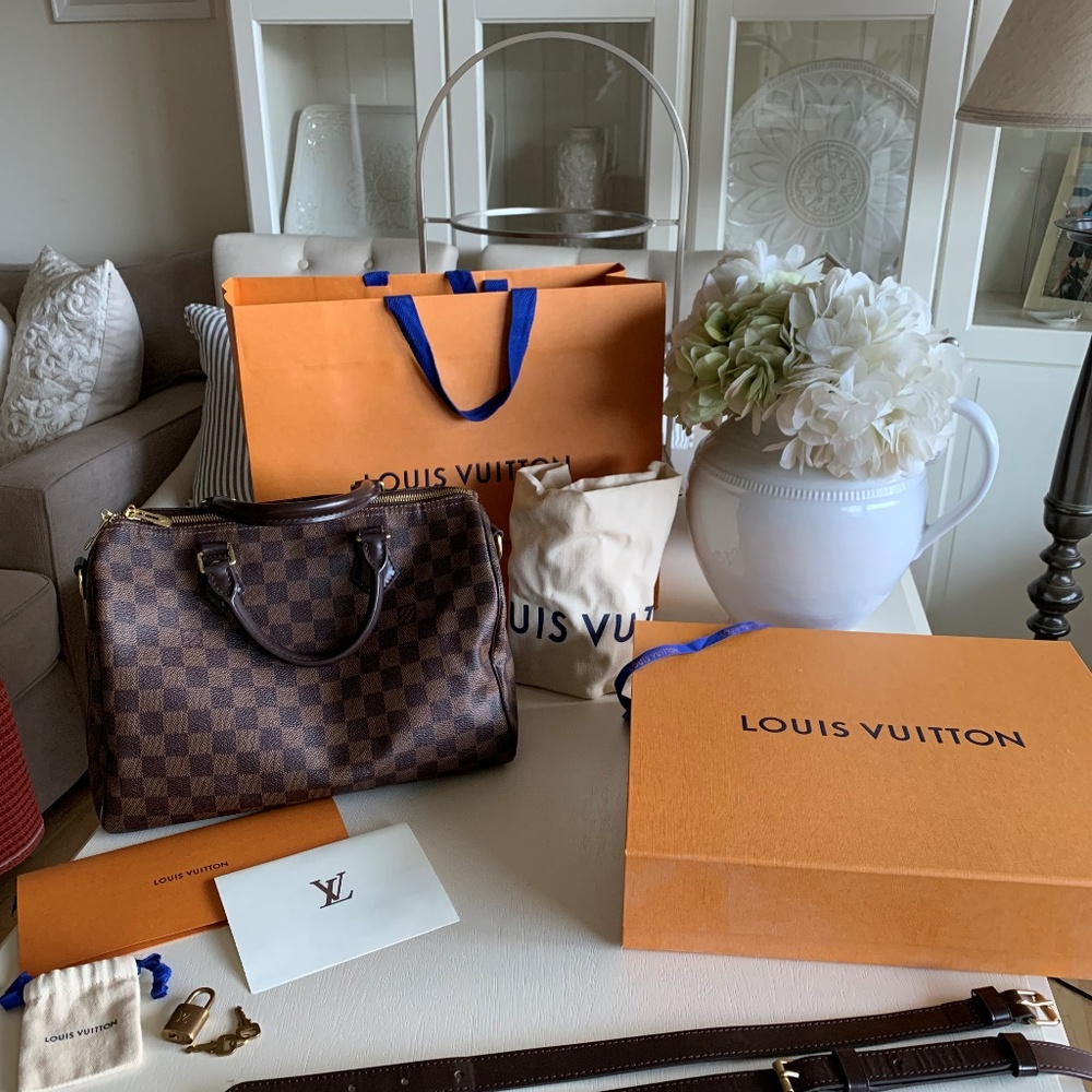 LOUIS VUITTON Speedy 30 Bandouliere Damier Ebene